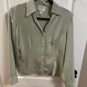 Talbots Sage Green Button-Down Shirt